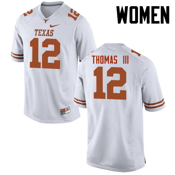 Women #12 Earl Thomas Texas Longhorns College Football Jerseys-White